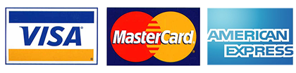 Aceptamos Tarjetas de Crédito y Débito Visa, MasterCard y American Express